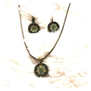 Matching necklace and earrings